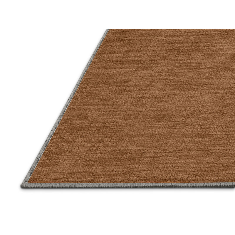 Tapis brun uni lavable à la machine, Rectangle 4pi x 6 pi