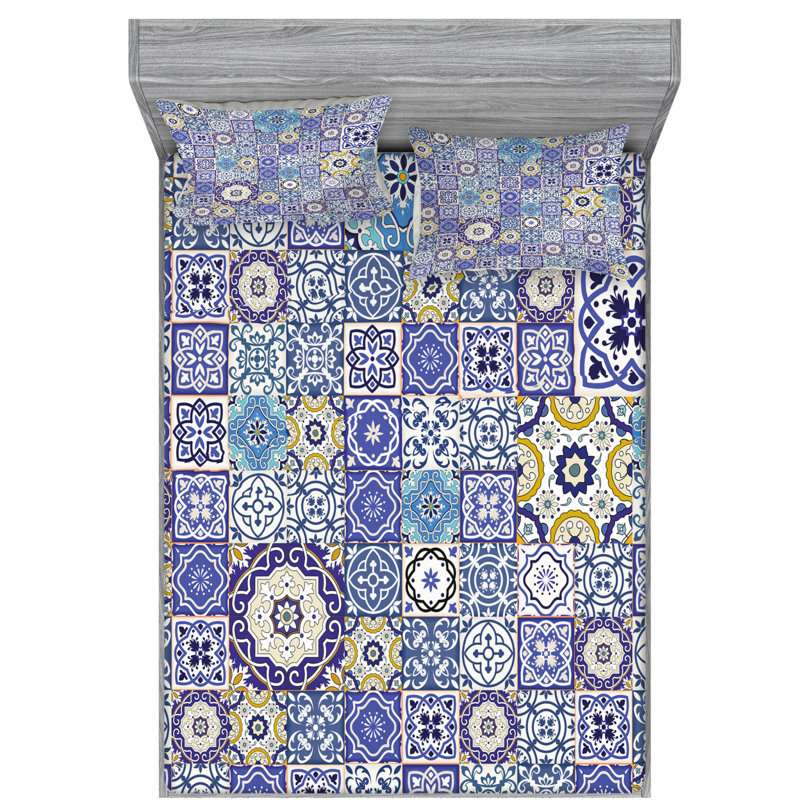 Microfiber Fitted Sheet, Full/Double Fitted Sheet + 2 Pillowcases
