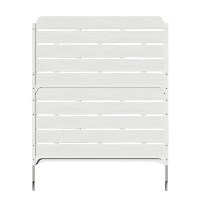 50 In. Plastic Fence Privacy Screen With 1 Panels In White