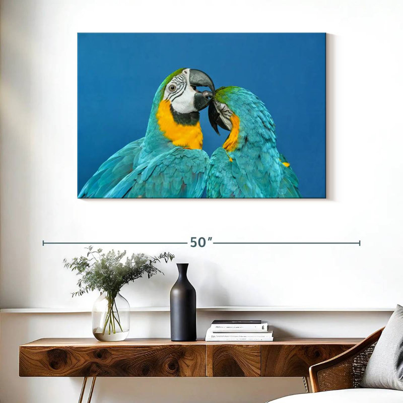 Macaw Love, 26" H x 39" W