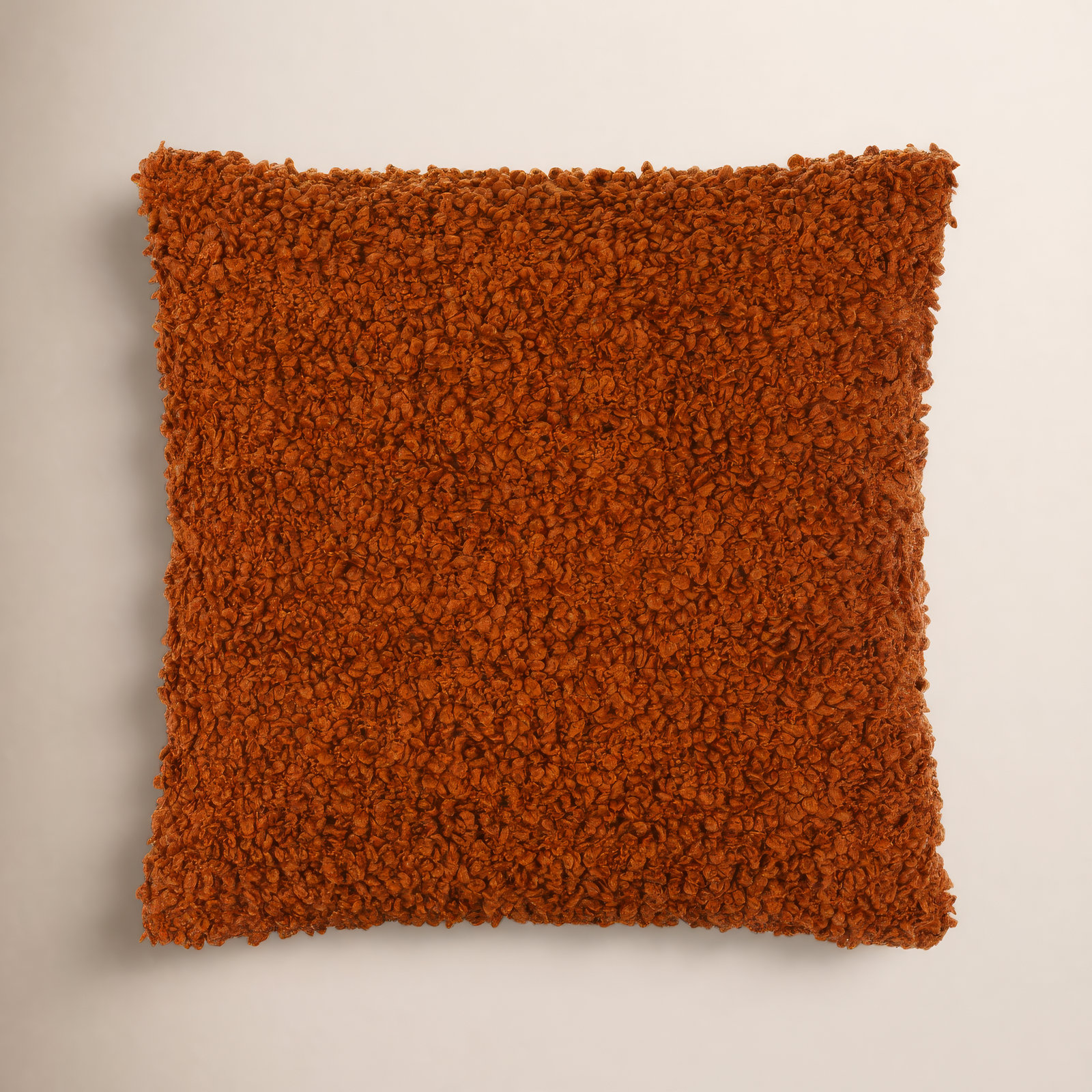 Anella Throw Square, 20"H x 20"W, Polyester/Polyfill, Rust