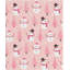 Jeté mignon de Noël en forme de bonhomme de neige rose pour lit de canapé, 50 x 60 po