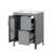 Bathroom Vanity 24", Grey, Solid Wood And , Sink With Adjustable Shelf Two Drawers Cabinet 24" Sink, Drawers, Storage-1138701412