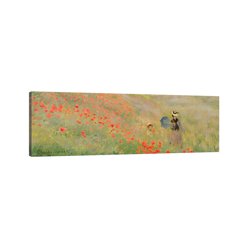Wild Poppies, Near Argenteuil, 1873 by Claude Monet - Wrapped Canvas Panoramic Gallery-Wrapped Canvas Giclée