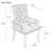 Upholstered Chenille Fabric Accent Dining Chair with Curved Solid Wood Legs-1309245744