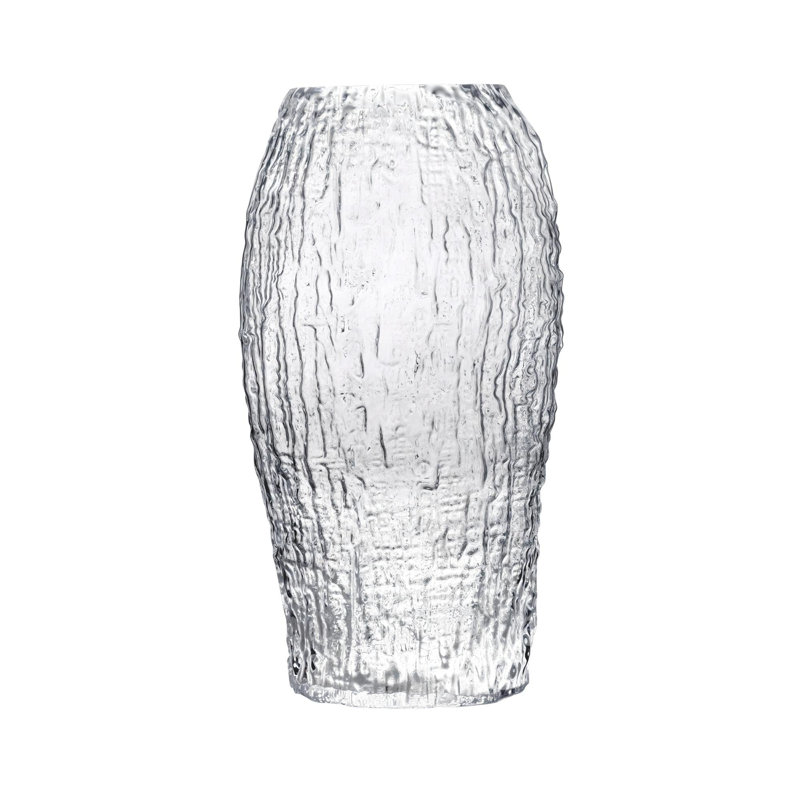 Molten Handmade Lead Free Crystal Table Vase, Clear