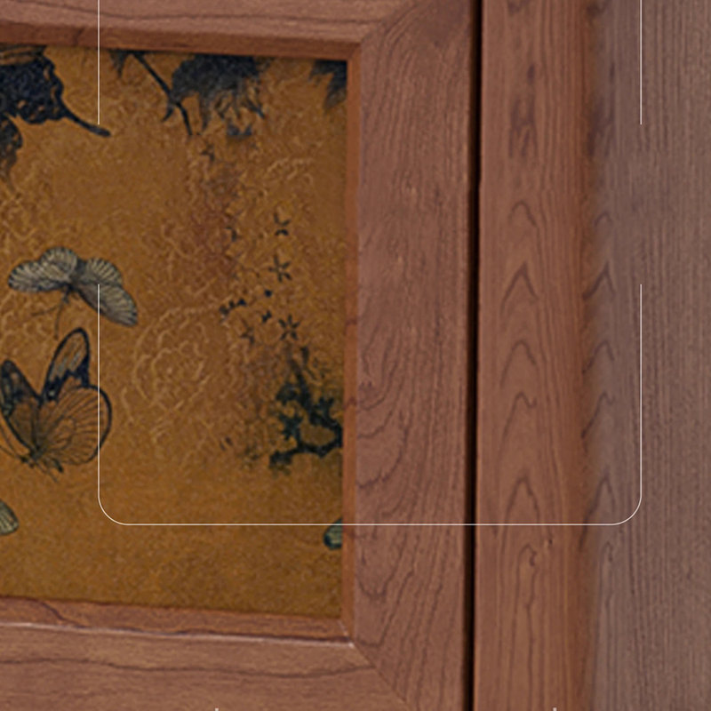 Crédence de rangement en bois massif American Style, Jaune clair, H 19,69 po x L 86,61 po x l 16,54 po