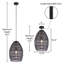 Luminaire suspendu en forme de cône en laiton tissé 12,25 po Atmore - Beachcrest Home ™-690688277-690685632