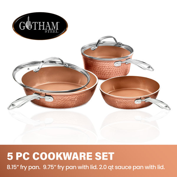 12 oz Copper Stainless Steel Mini Saute Pan - 9 x 5 x 1 1/4 - 1