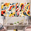 Red Popart - Lichtenstein, ensemble de 2 collages carrés abstraits-101857483-101857481