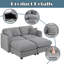 Canapé modulaire rembourré en velours côtelé avec repose-pieds Virgus-209069577