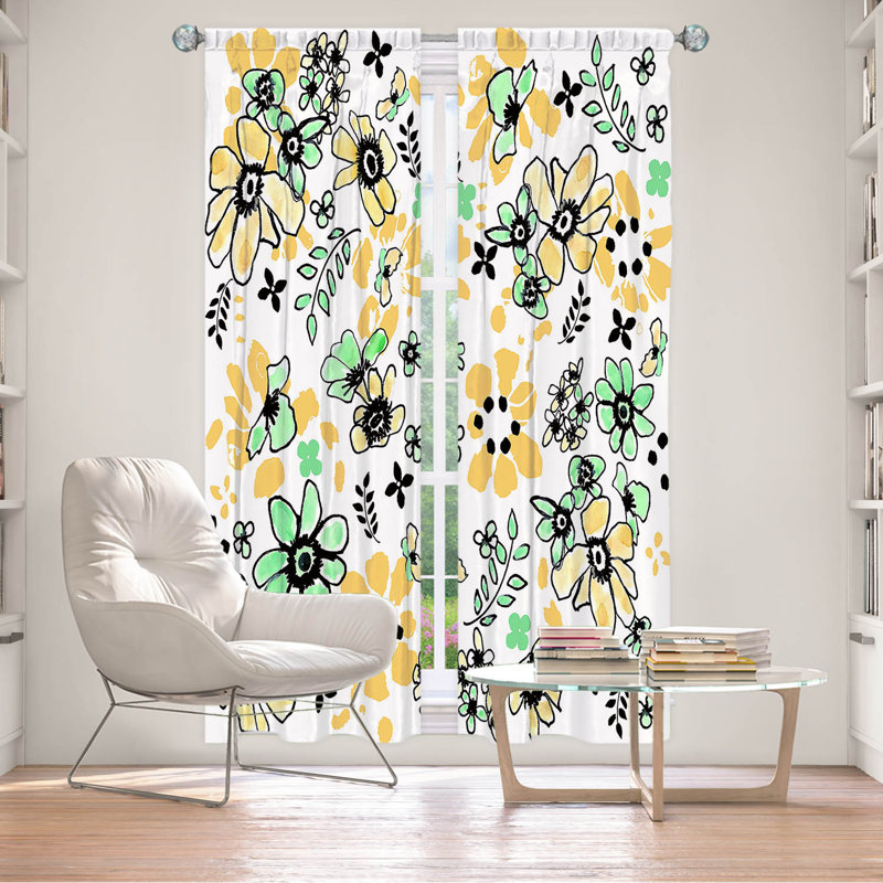 Ensemble de rideaux en polyester 2 pièces Kornegay, L 56 po x L 78 po