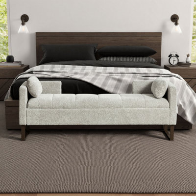 Cochran 64" Modern End of Bed Cochran with Storage, Upholstered Chenille Window Cochran for Bedroom, Living Room, Entryway