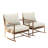 2 Set Of Outdoor Seat And Back Cushion ，Patio Furniture Cushions With Removable Cover-1512310054-1512310056