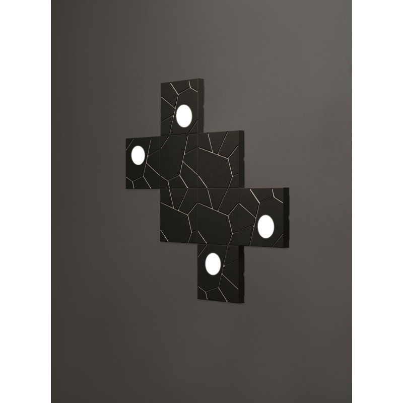 Street System Flush Mounted Sconce, Black
