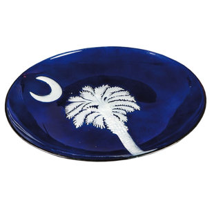 Glass Pedestal Birdbath