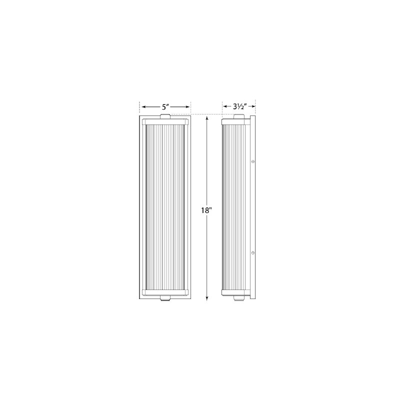 Thomas O'Brien Dresser Long Glass Rod Light, Bronze