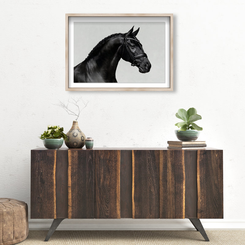 Midnight Majesty I Framed Graphic Art, 11.5"H x 16.5"W, Natural Oak Shadowbox