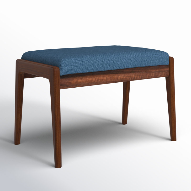 Upholstered Ottoman, Azure Blue