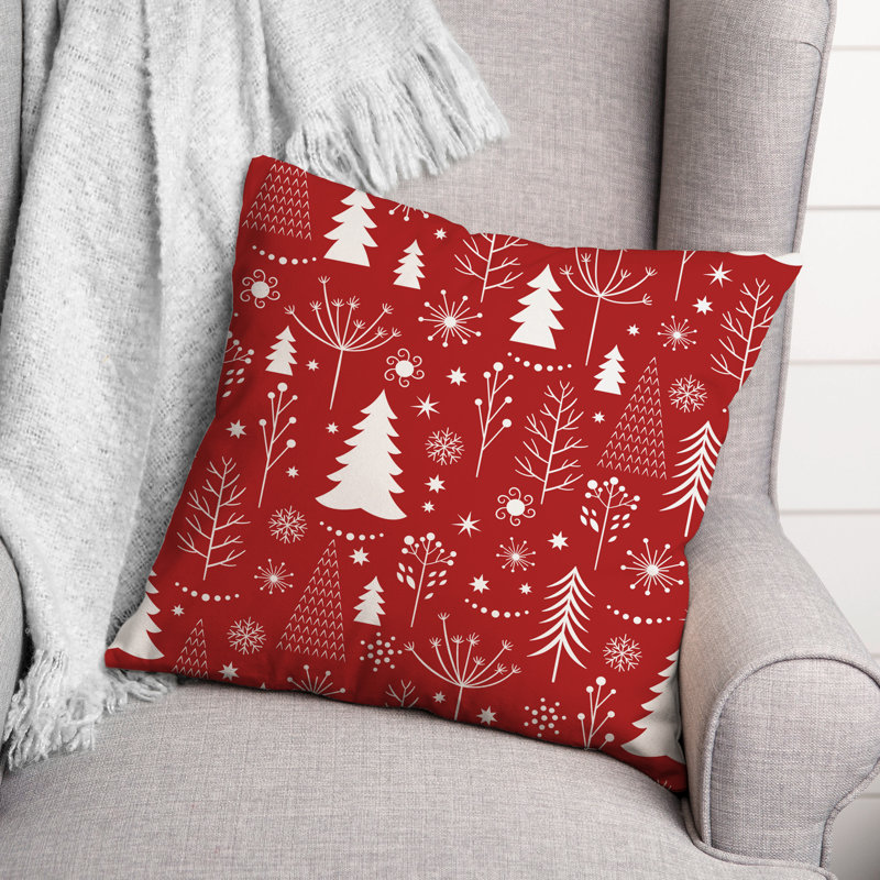  Abstract Square Throw Cushion, 16" x 16"
