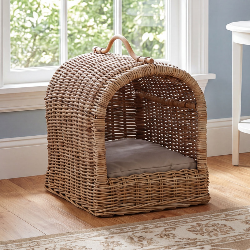 Brody Cotton Pet Bed, 23.5" H x 15.5" W x 19" D