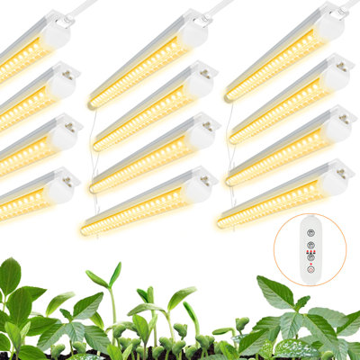 JESLED 2ft LED Grow Light, 20W Full Spectrum Indoor Plant Growing Lamp, 12Pack