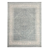 Nuit Arabe Wool Floral Area Rug in Blue