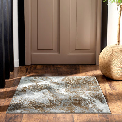 Tapis abstrait gris Trisco