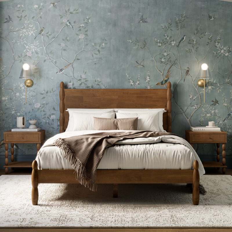 Eloise Busey Solid Wood 3 Piece Bedroom Set - King, 3 Pcs: Bed, 2 Nightstands, King
