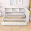 Lit de jour double en métal avec espace de rangement et ports USB-105503626