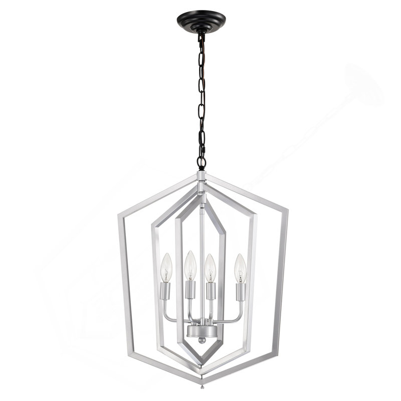 Lustres de cuisine de ferme 4 lumières, Argent argent