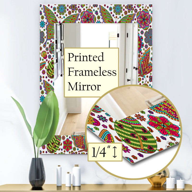 Miroir mural papillon 3, H 39,4 po x l 29,5 po