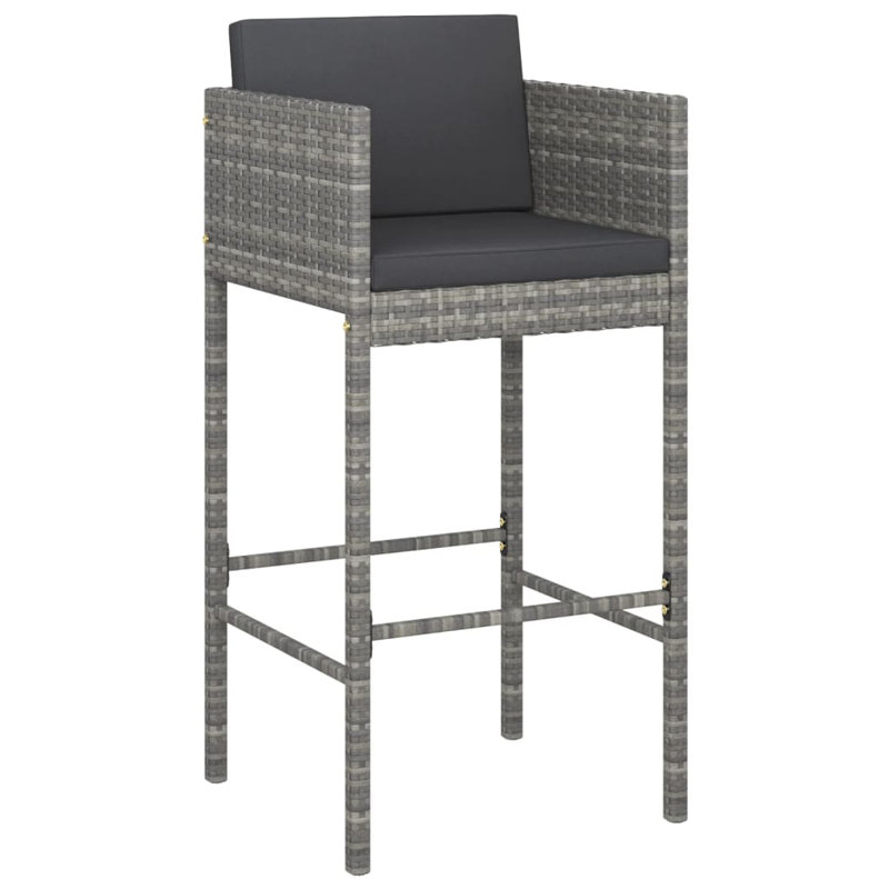 Bar Set Steel Frame Material, Dark Gray, Gray