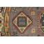 Tapis oriental en laine mauve tribal noué à la main 5 pi 10 po x 5 pi Kazak Kazak
