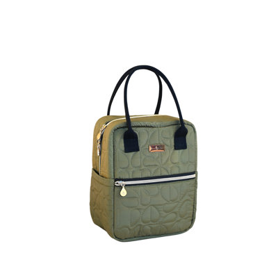 Oxford Quilted Upright Lunch Bag Khaki