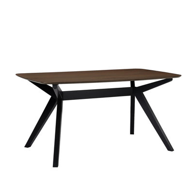 Wood Dining Table ,Walnut+Black