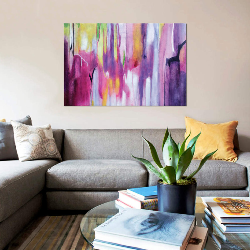 «Explosion Magenta II», impression sur toile, H 8 po x l 12 po x P 0,75 po, Toile tendue
