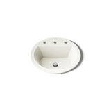 Bryant Ceramic Circular Drop-In Bathroom Sink with Overflow