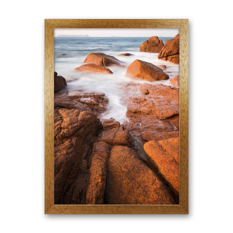 Dream In Colour Portrait by Karsten Wrobel - Print on Canvas, 88cm H x 64cm W x 3cm D, Brown Framed