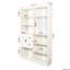 Garde-manger blanc avec 9 tablettes, 3 tiroirs et un rangement pour les objets de la maison