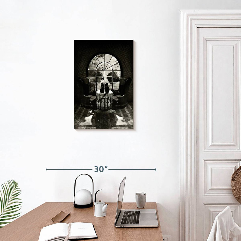 Crâne de chambre BW, H 24 po x l 16 po
