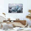Art mural sur toile Jagged Blue Glacial Ice Formations in Turquoise Stream-1481925403