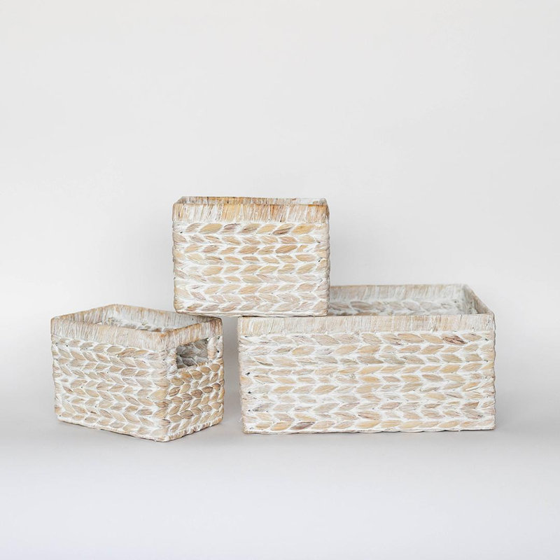 3 Piece Willow Decorative Basket Set