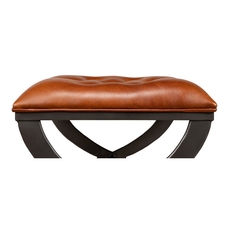 Leather Accent Stool