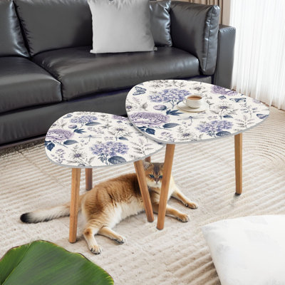 Ensemble de 2 tables basses gigognes Triangle