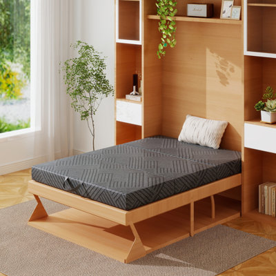 Mumtaz 6" Portable Tri-Fold Gel Memory Foam Mattress | Fits Murphy Beds, RVs & More by Alwyn Home