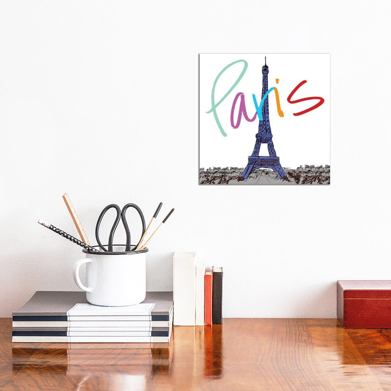 Vibrant Paris by Nicholas Biscardi - Wrapped Canvas Gallery-Wrapped Canvas Giclée, 30.48 cm H x 30.48 cm W