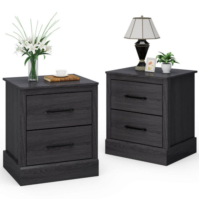 Table de chevet Debraann, Gris foncé