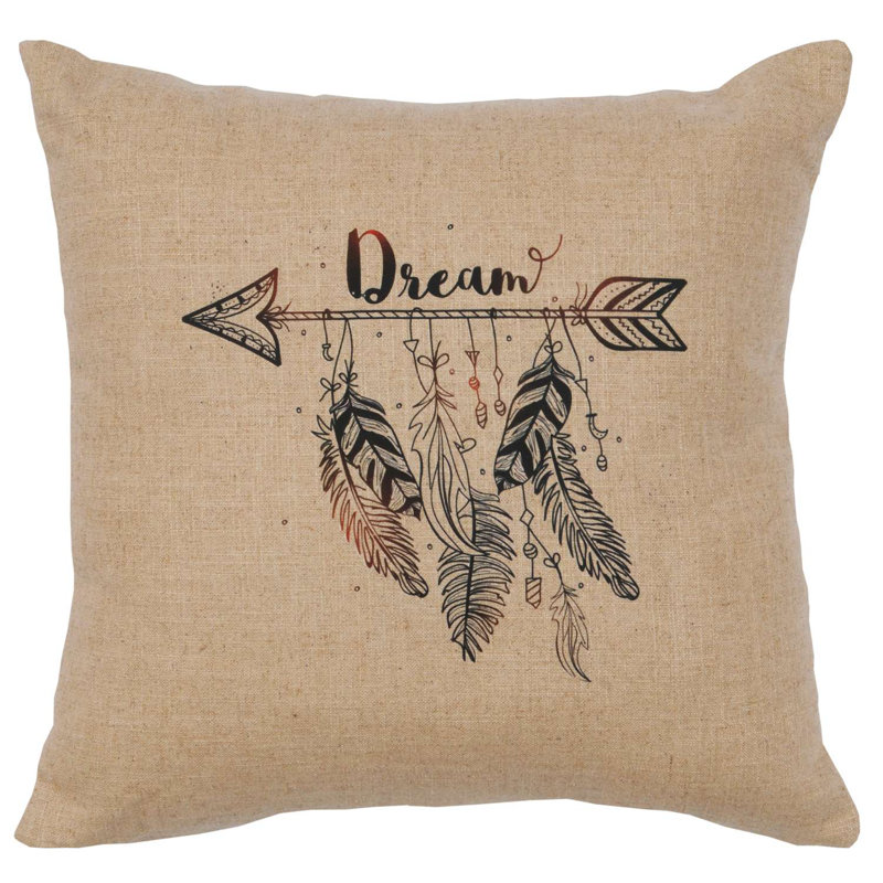 Coussin Wooded River Image - Dream - Paille de lin, Paille
