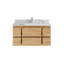 Teck flottant Madison X P 22 po De salle de bain Empira blanc quartz-1457332703
